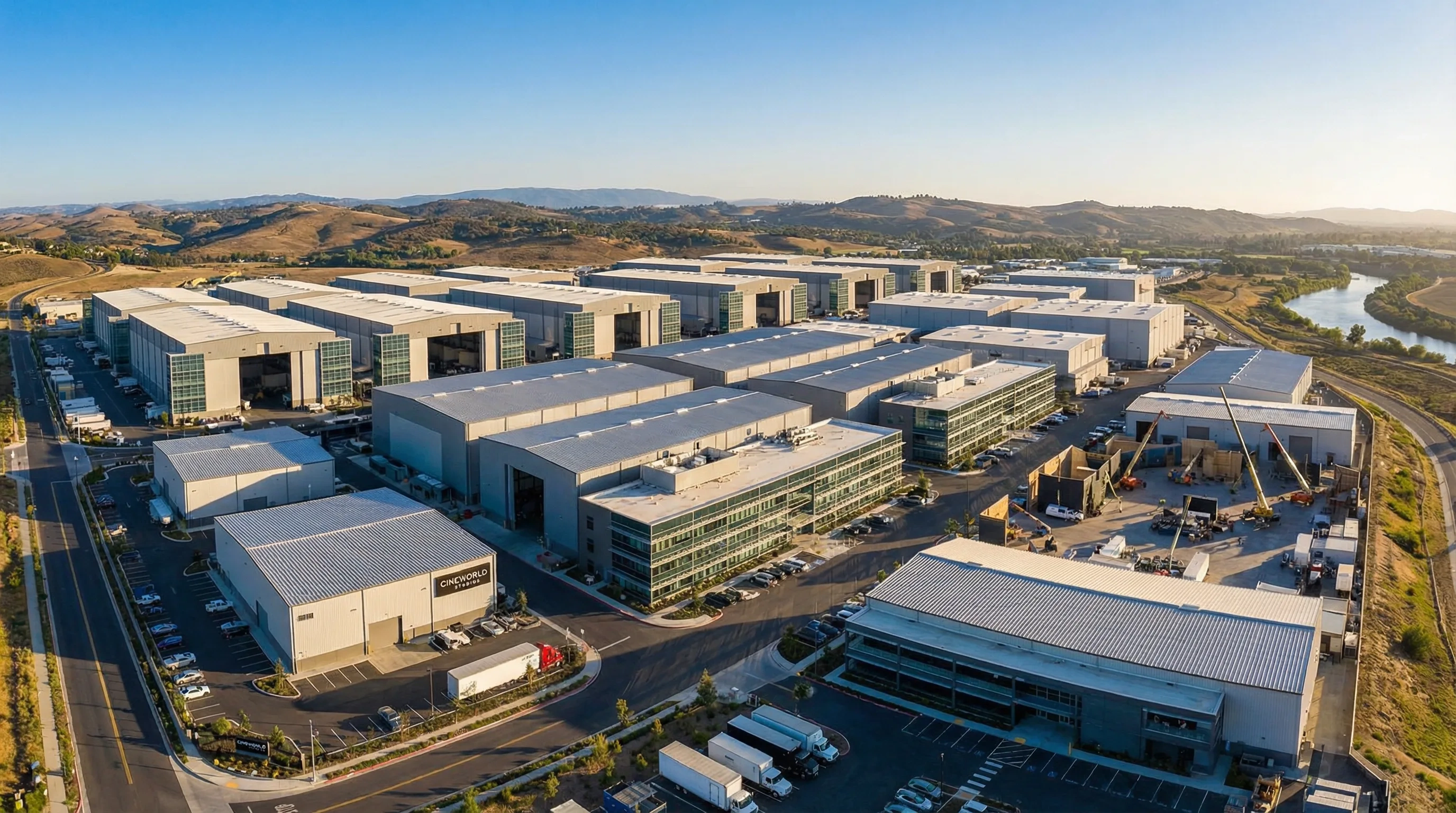 不吃洋葱全球影视制作基地航拍全景